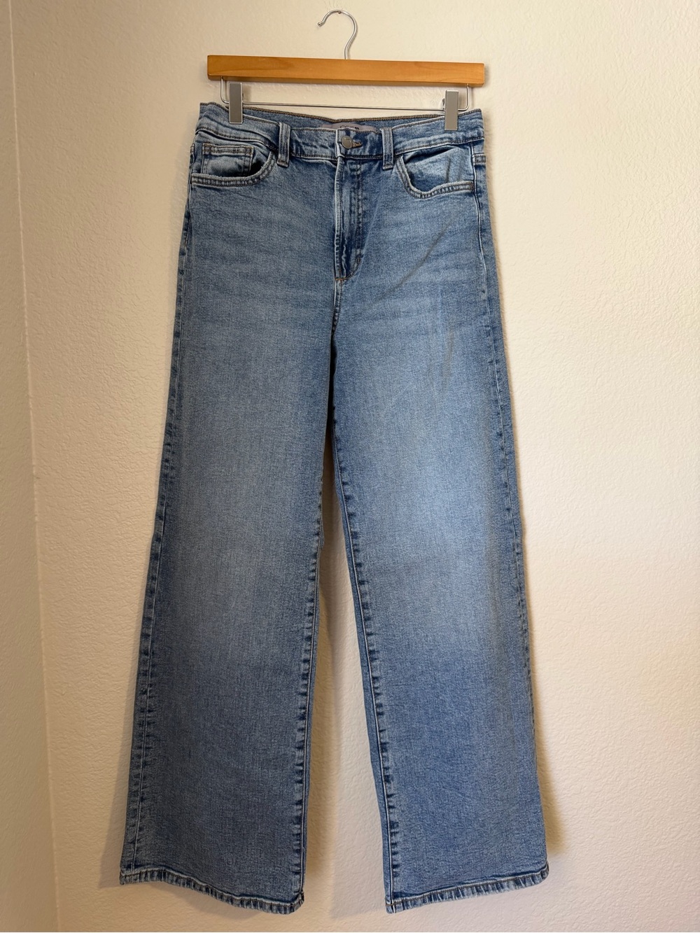 Joe’s Jeans Wide Leg Full Length Jeans High Rise Medium Blue Wash Size 29